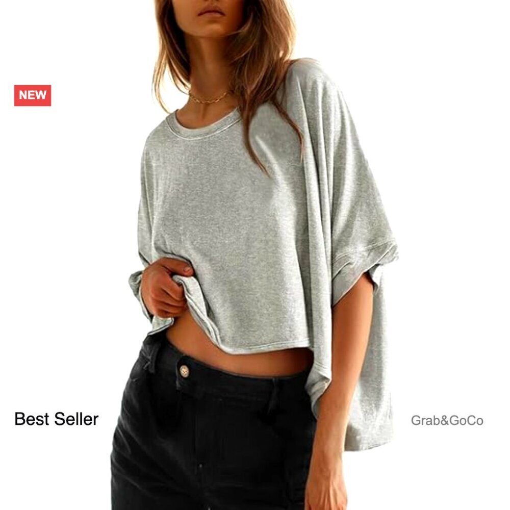 Oversized Loose Fit Basic Tee Summer Tops Minimal Chic Essential Women's T-Shirt